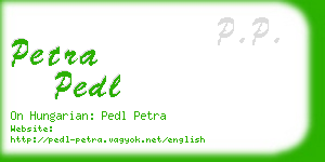 petra pedl business card